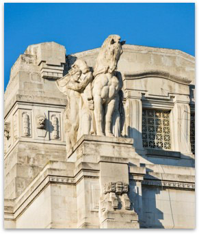 Stazione di Milano Centrale - dettaglio - 1931